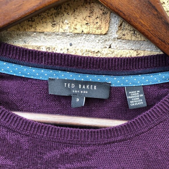 Ted Baker Wool Crewneck Sweater Size 3 - Picture 3 of 5